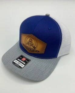 Cowlitz River Rigging Blue, White & Gray CRR Logo Leather Patch Hat