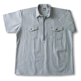 183s_33d2cd24-34fa-4b07-8572-c0f3647d32a3.jpg CODET Rugged Work Wear Hickory Shirt Short Sleeve Zip Big Bill