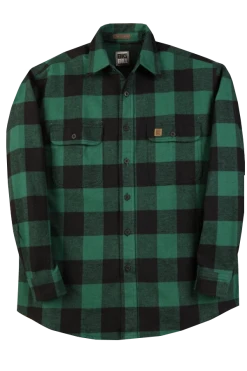 Big Bill Button Flannel Shirt Rugged Work Wear