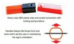 Cowlitz River Rigging 2 Piece Plastic Extension Handle For Stop / Slow Paddle Road Building Supplies